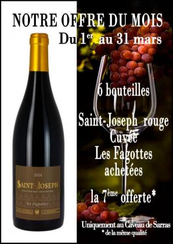 Deuxième visuel actualité NOTRE OFFRE DU MOIS dans nos caveaux du 1er au 31 mars 2026 Cave Saint Désirat